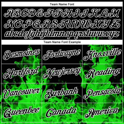 Custom Stitched Black Green-White 3D Pattern Design Flame Sports Pullover Sweatshirt Hoodie