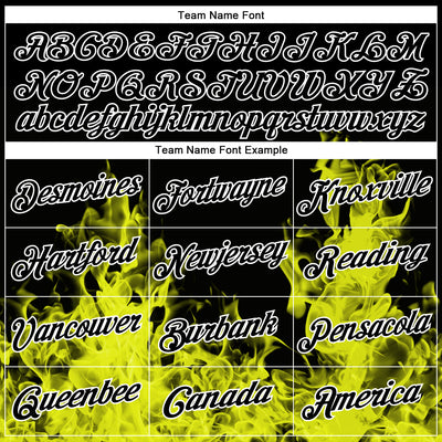 Custom Stitched Black Yellow-White 3D Pattern Design Flame Sports Pullover Sweatshirt Hoodie