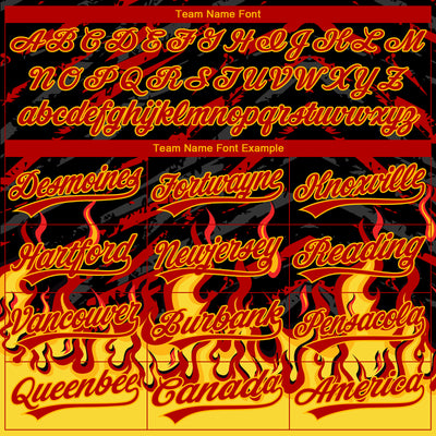 Custom Stitched Black Red-Yellow 3D Pattern Design Flame Sports Pullover Sweatshirt Hoodie