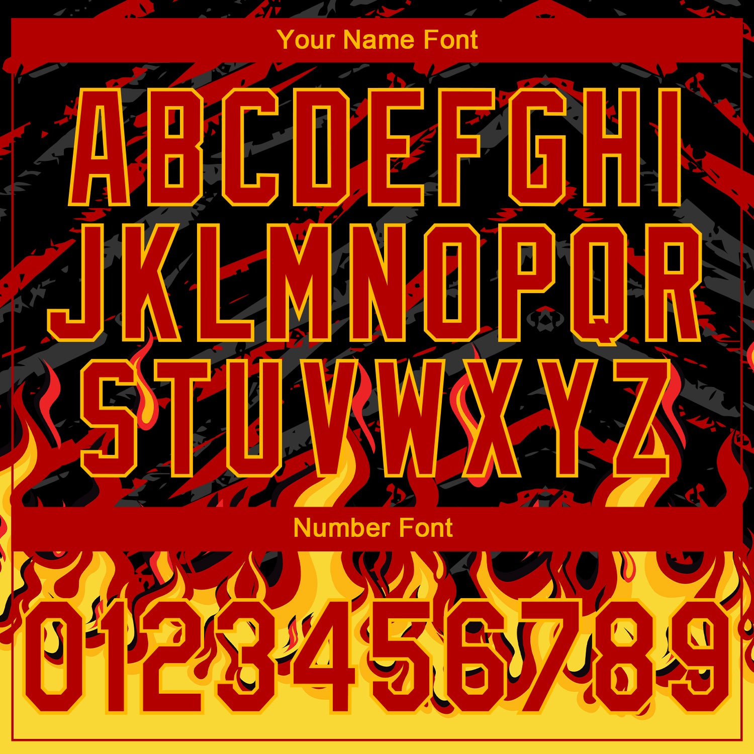 Custom Stitched Black Red-Yellow 3D Pattern Design Flame Sports Pullover Sweatshirt Hoodie