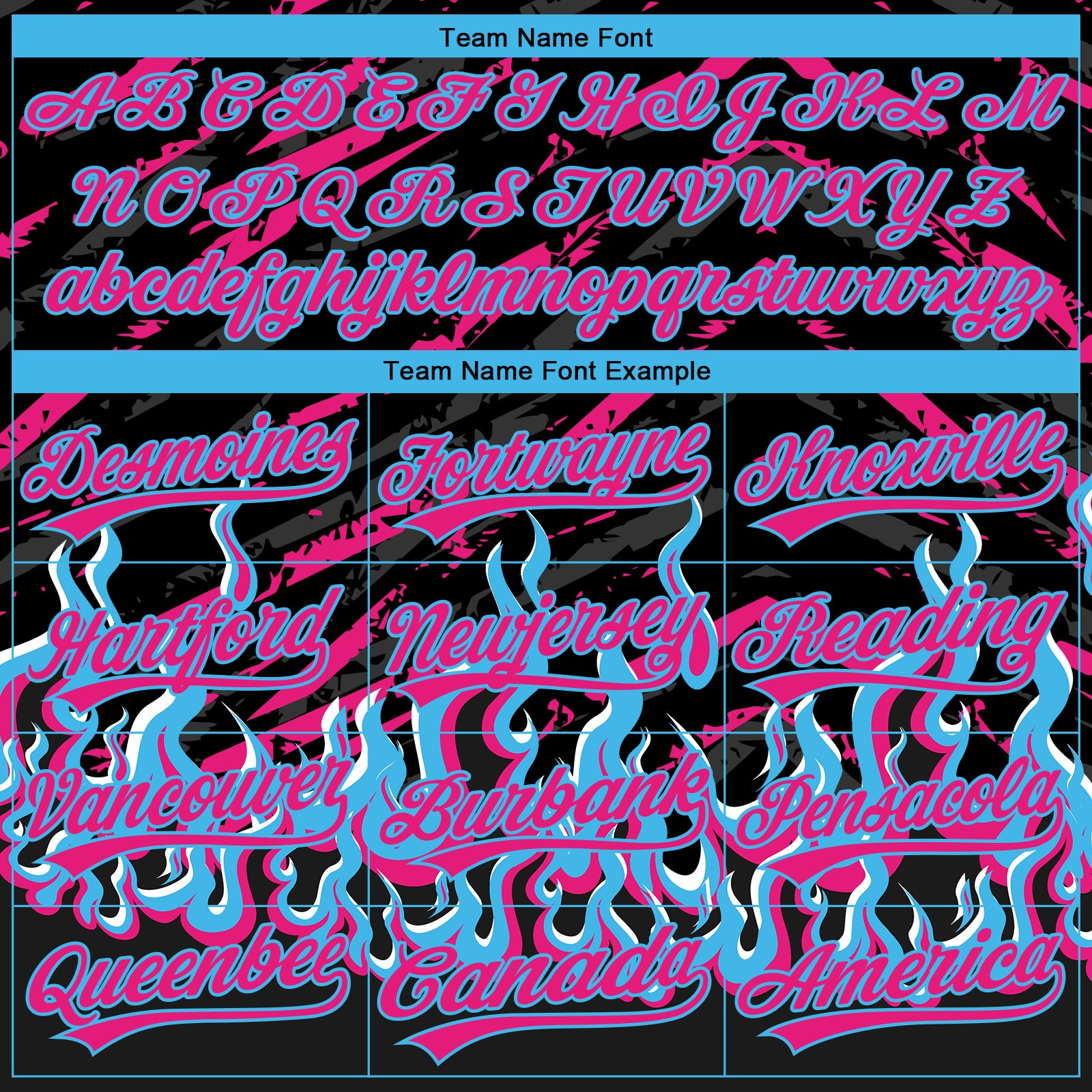 Custom Stitched Black Hot Pink-Sky Blue 3D Pattern Design Flame Sports Pullover Sweatshirt Hoodie