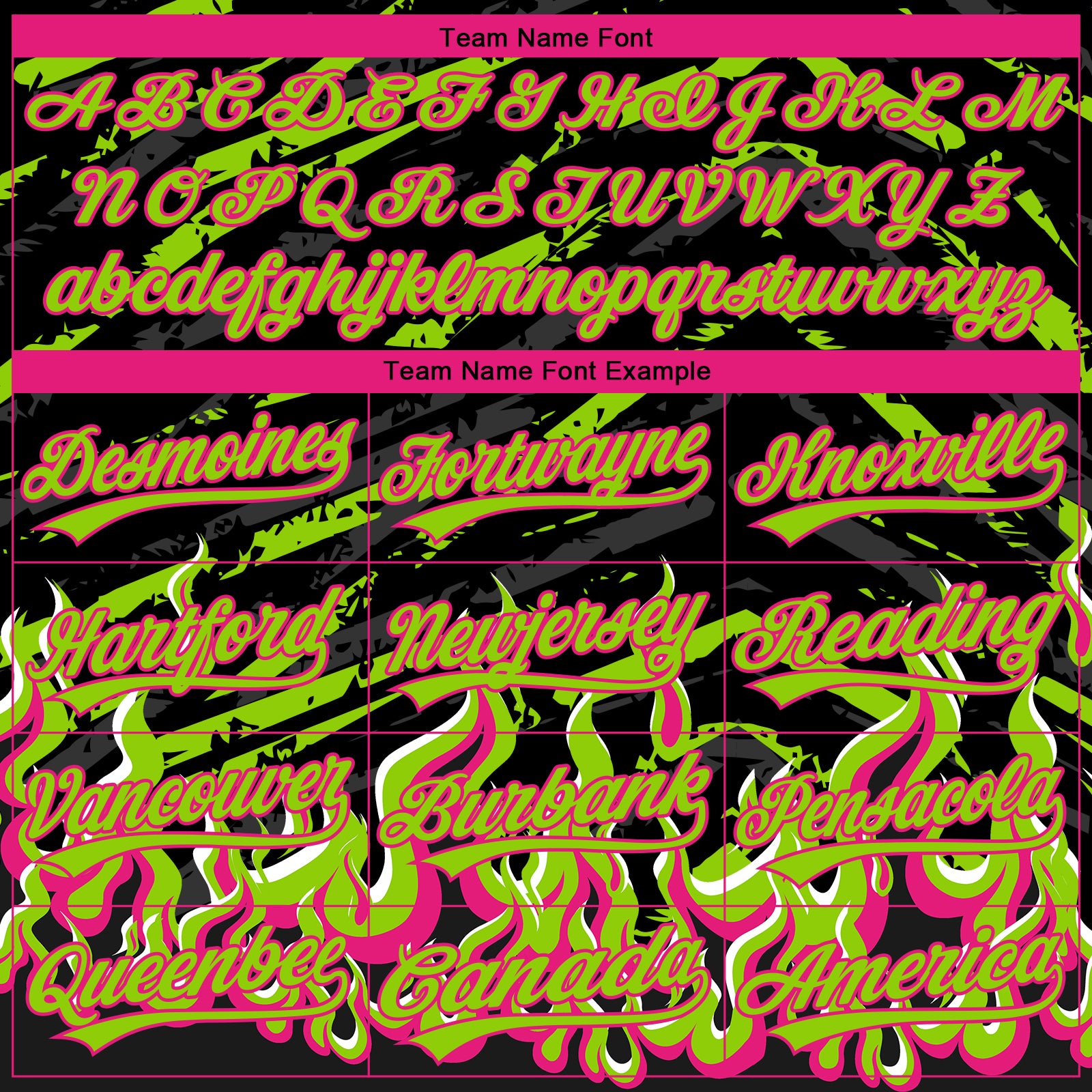 Custom Stitched Black Neon Green Hot Pink-White 3D Pattern Design Flame Sports Pullover Sweatshirt Hoodie