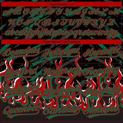 Custom Stitched Black Kelly Green Red-White 3D Pattern Design Flame Sports Pullover Sweatshirt Hoodie