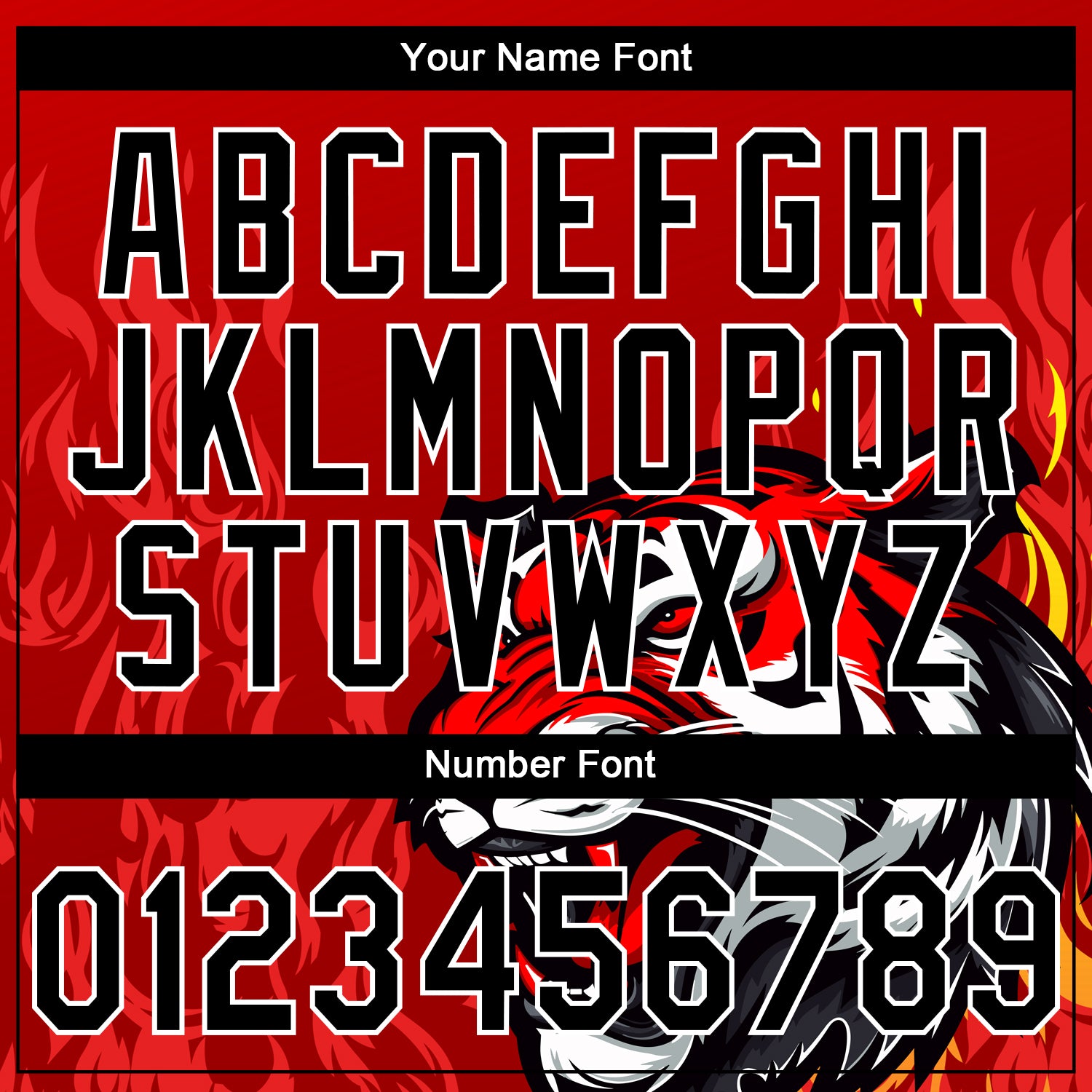 Custom Stitched Red Black Yellow-White 3D Pattern Design Flame Tiger Sports Pullover Sweatshirt Hoodie