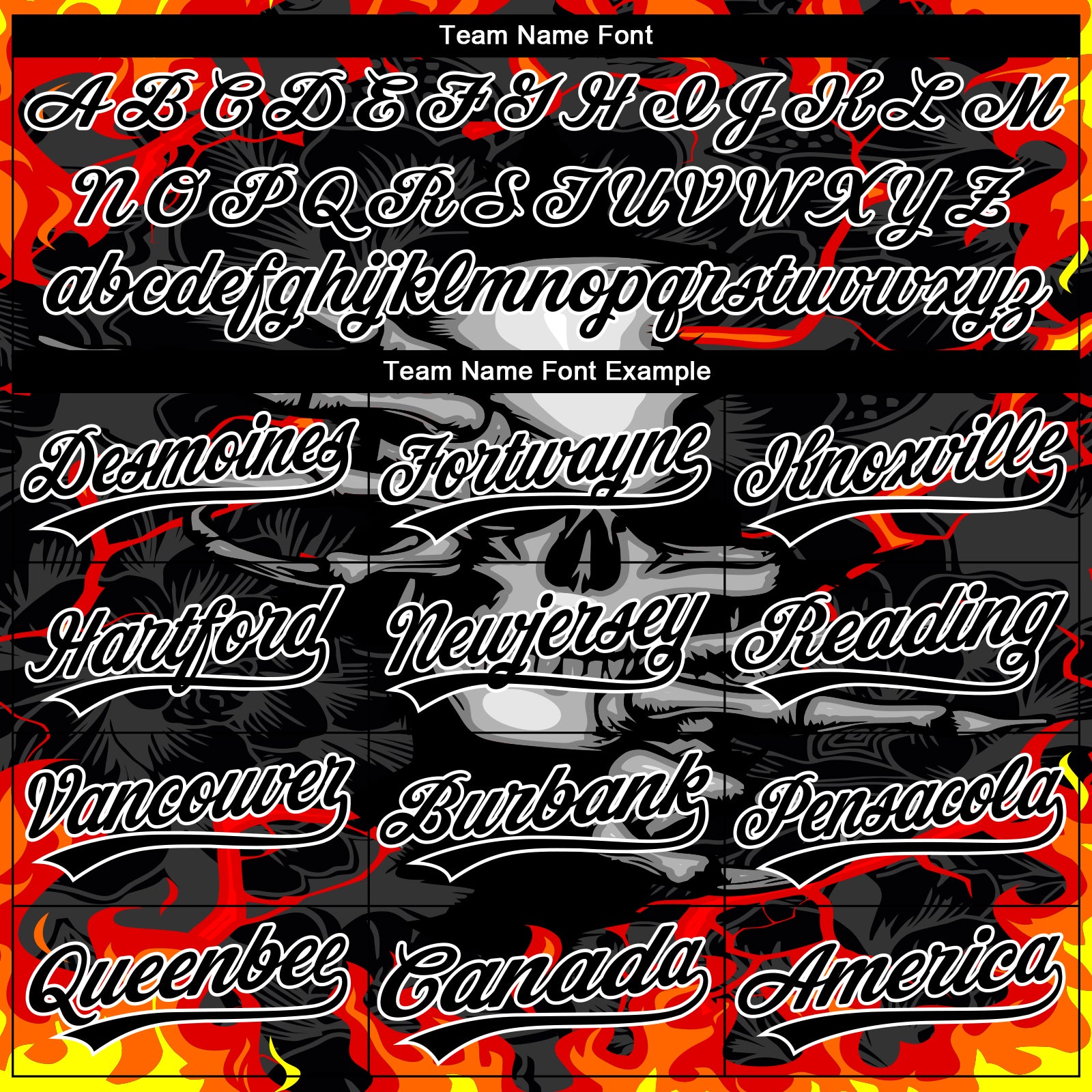 Custom Stitched Black Red Yellow-White 3D Pattern Design Flame Skull Sports Pullover Sweatshirt Hoodie