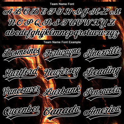 Custom Stitched Black Orange 3D Pattern Design Flame Sports Pullover Sweatshirt Hoodie