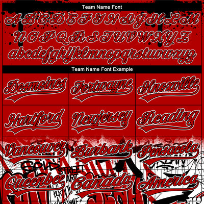 Custom Stitched Red Black-White 3D Graffiti Splash Street Art Sports Pullover Sweatshirt Hoodie