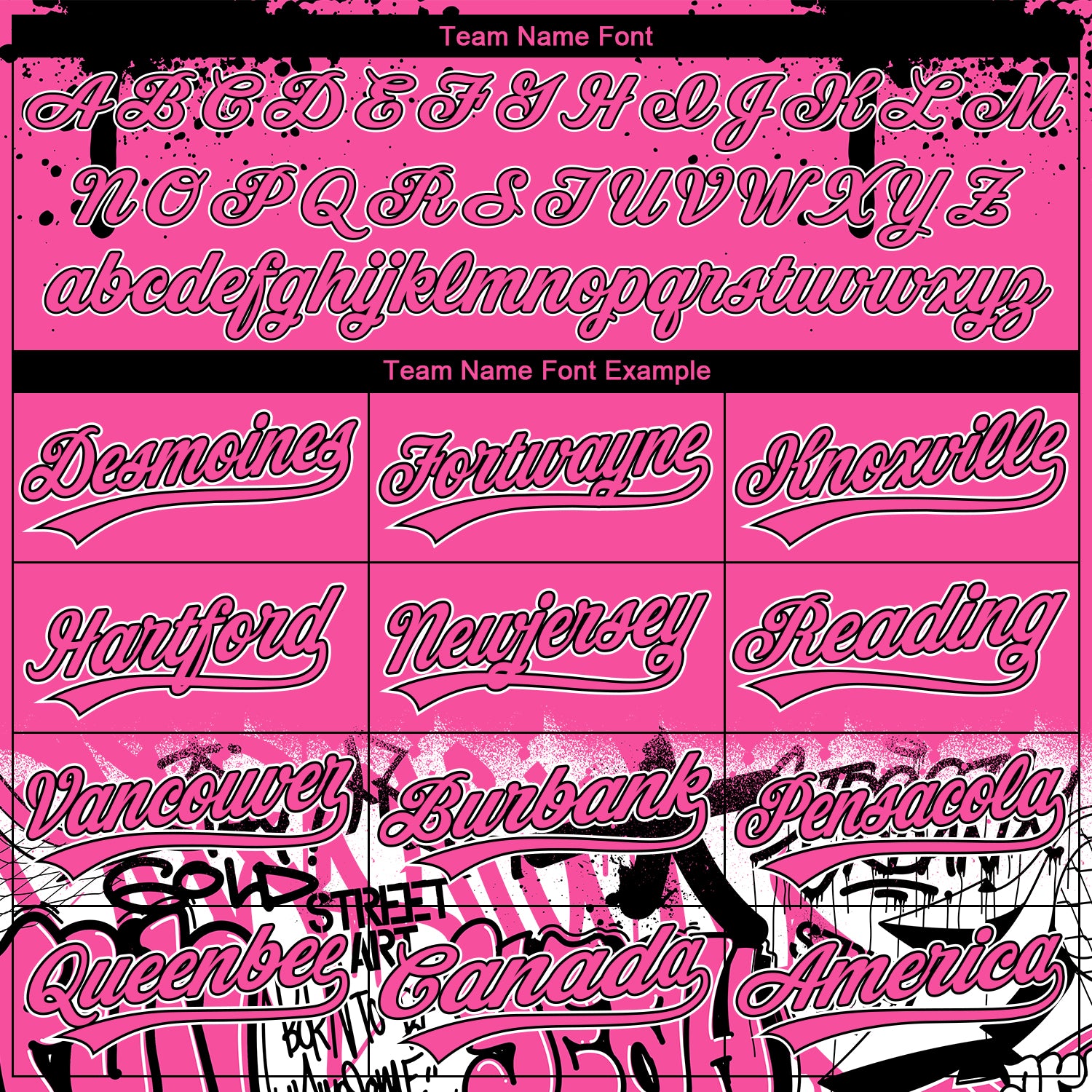 Custom Stitched Pink Black-White 3D Graffiti Splash Street Art Sports Pullover Sweatshirt Hoodie