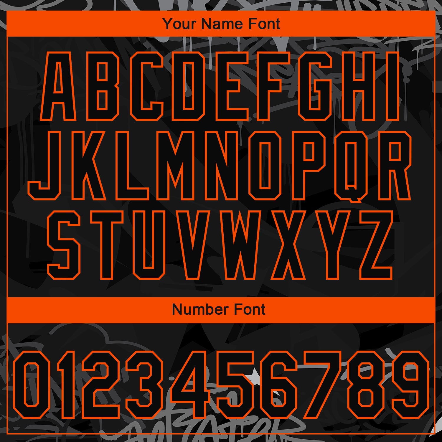 Custom Stitched Black Gray-Orange 3D Graffiti Splash Street Art Sports Pullover Sweatshirt Hoodie