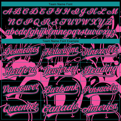 Custom Stitched Black Pink-Teal 3D Graffiti Splash Street Art Sports Pullover Sweatshirt Hoodie