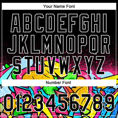 Custom Stitched Black White 3D Graffiti Splash Street Art Sports Pullover Sweatshirt Hoodie