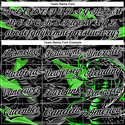 Custom Stitched Black Gray Green-White 3D Pattern Design Animal Snake Sports Pullover Sweatshirt Hoodie