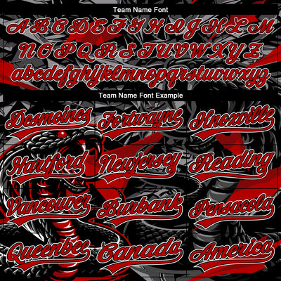 Custom Stitched Black Red Gray-White 3D Pattern Design Animal Snake Sports Pullover Sweatshirt Hoodie