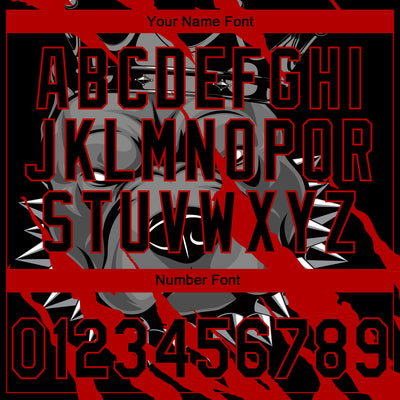 Custom Stitched Black Red Gray-White 3D Pattern Design Animal Pitbull Dog Sports Pullover Sweatshirt Hoodie