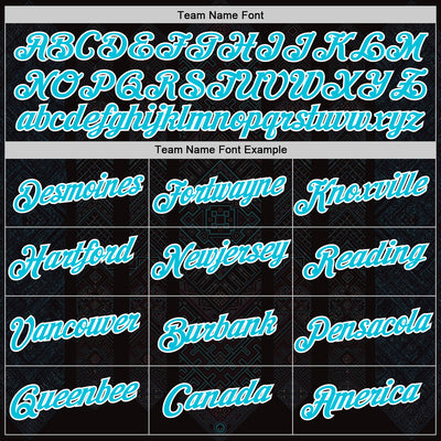 Custom Black Lakes Blue-White 3D Pattern Design Ethnic Tribal Sportswear Pullover Sweatshirt Hoodie