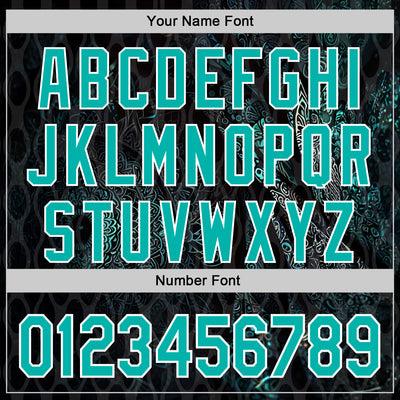 Custom Black Aqua-White 3D Pattern Design Ethnic Tribal Sportswear Pullover Sweatshirt Hoodie