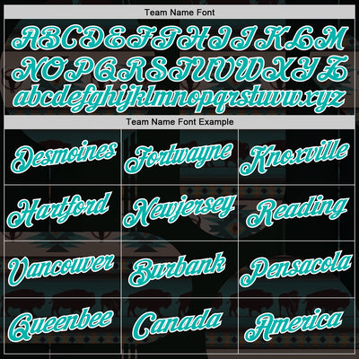 Custom Black Aqua-White 3D Pattern Design Ethnic Tribal Sportswear Pullover Sweatshirt Hoodie