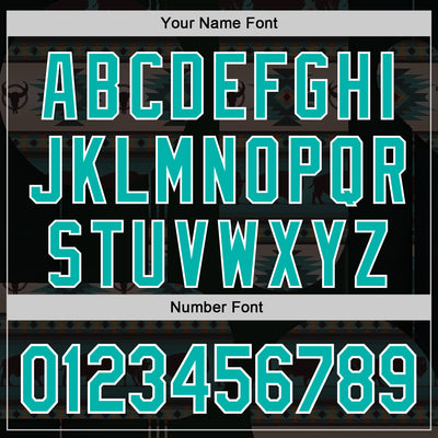 Custom Black Aqua-White 3D Pattern Design Ethnic Tribal Sportswear Pullover Sweatshirt Hoodie