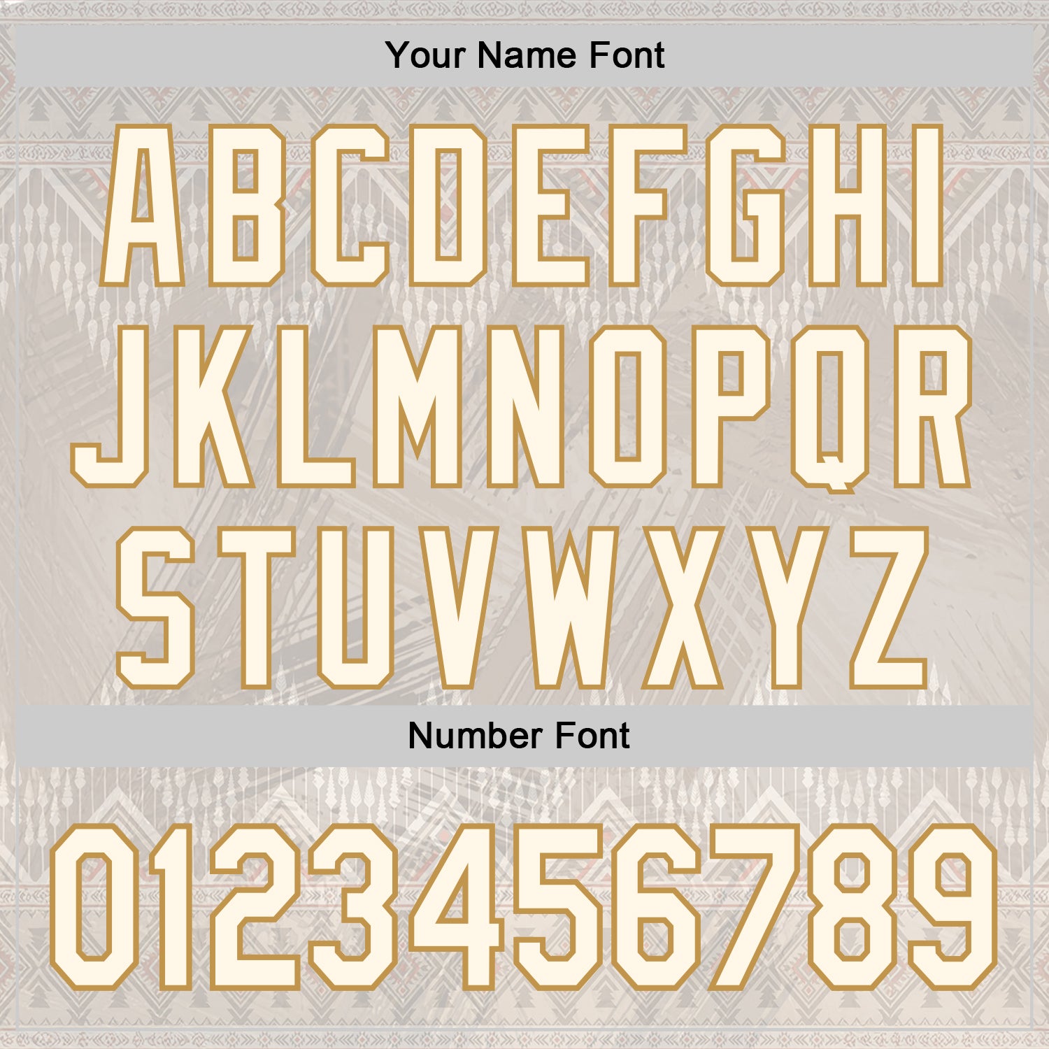 Custom Cream Old Gold 3D Pattern Design Ethnic Tribal Sportswear Pullover Sweatshirt Hoodie