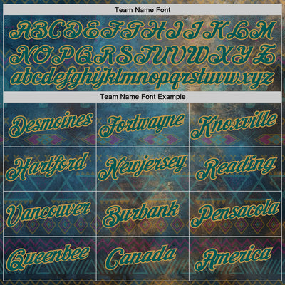 Custom Green Midnight Green-Old Gold 3D Pattern Design Ethnic Tribal Sportswear Pullover Sweatshirt Hoodie