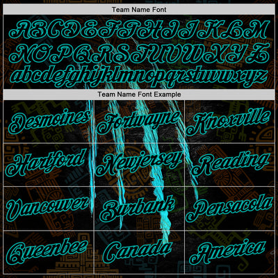 Custom Black Aqua 3D Pattern Design Scratch Tribal Sportswear Pullover Sweatshirt Hoodie