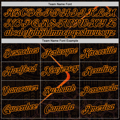 Custom Black Bay Orange 3D Pattern Design Ethnic Tribal Sportswear Pullover Sweatshirt Hoodie