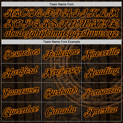 Custom Black Bay Orange 3D Pattern Design Ethnic Tribal Sportswear Pullover Sweatshirt Hoodie