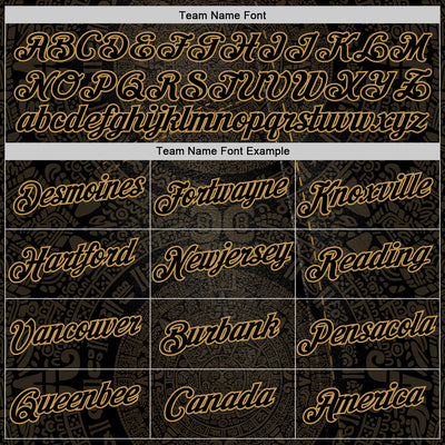 Custom Black Old Gold 3D Pattern Design Ethnic Tribal Sportswear Pullover Sweatshirt Hoodie