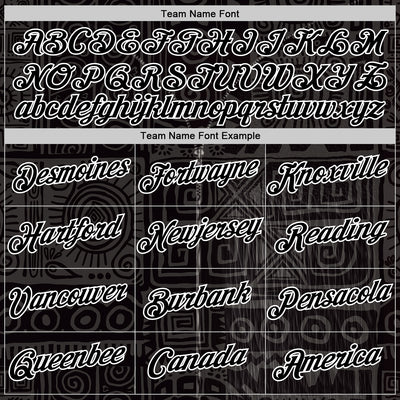 Custom Black White 3D Pattern Design Ethnic Tribal Sportswear Pullover Sweatshirt Hoodie