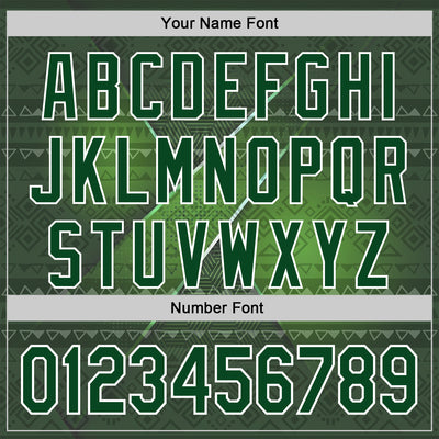 Custom Green White 3D Pattern Design Ethnic Tribal Sportswear Pullover Sweatshirt Hoodie