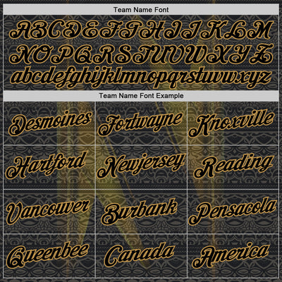 Custom Black Old Gold 3D Pattern Design Ethnic Tribal Sportswear Pullover Sweatshirt Hoodie