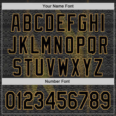 Custom Black Old Gold 3D Pattern Design Ethnic Tribal Sportswear Pullover Sweatshirt Hoodie