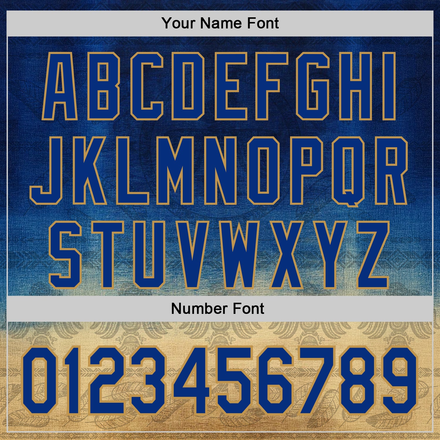 Custom Blue Royal-Old Gold 3D Pattern Design Ethnic Tribal Sportswear Pullover Sweatshirt Hoodie