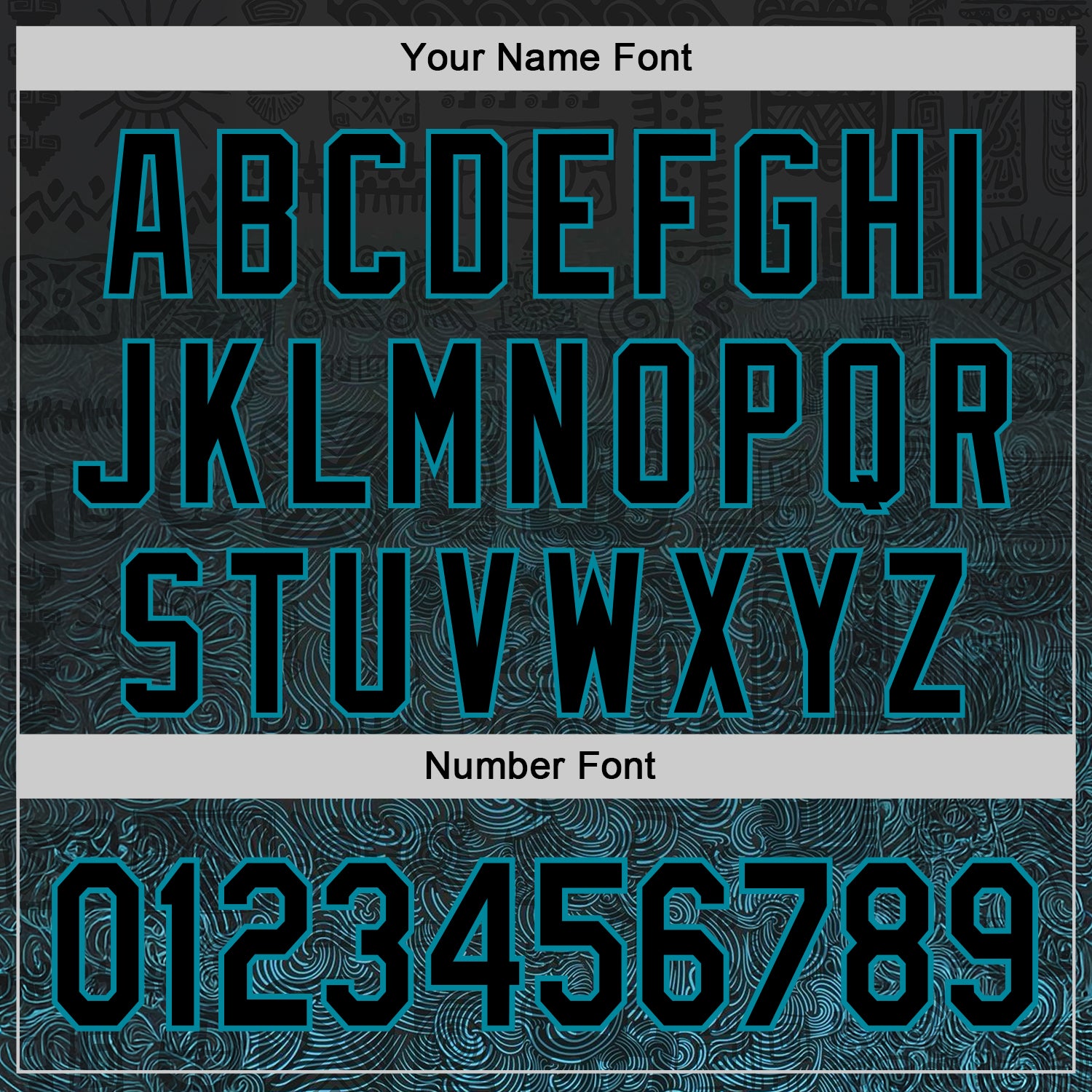 Custom Black Teal 3D Pattern Design Ethnic Tribal Sportswear Pullover Sweatshirt Hoodie