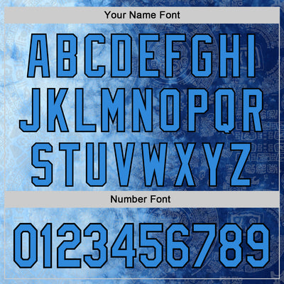 Custom Blue Powder Blue-Black 3D Pattern Design Gradient Ethnic Tribal Sportswear Pullover Sweatshirt Hoodie