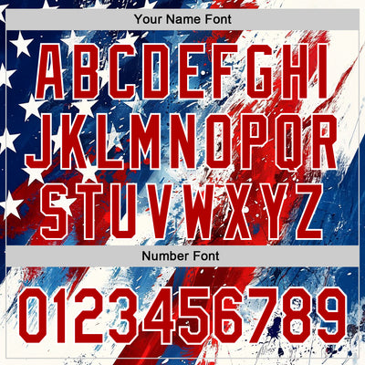 Custom Red Blue Black-White 3D American Flag Sports Pullover Sweatshirt Hoodie