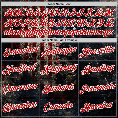 Custom Black Red-White 3D American Flag Sports Pullover Sweatshirt Hoodie