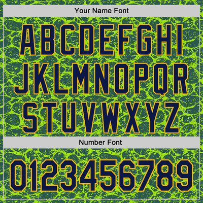 Custom Stitched Neon Green Navy-Gold 3D Pattern Design Crocodile Skin Print Sportswear Pullover Sweatshirt Hoodie