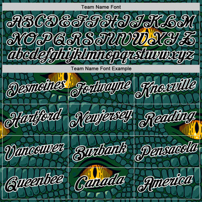 Custom Stitched Green Black-White 3D Pattern Design Crocodile Skin Print Sportswear Pullover Sweatshirt Hoodie