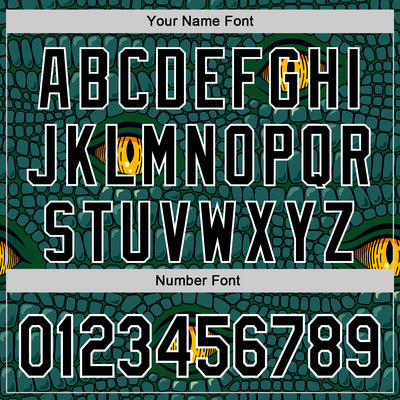 Custom Stitched Green Black-White 3D Pattern Design Crocodile Skin Print Sportswear Pullover Sweatshirt Hoodie