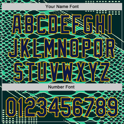 Custom Stitched Green Navy-Gold 3D Pattern Design Crocodile Skin Print Sportswear Pullover Sweatshirt Hoodie