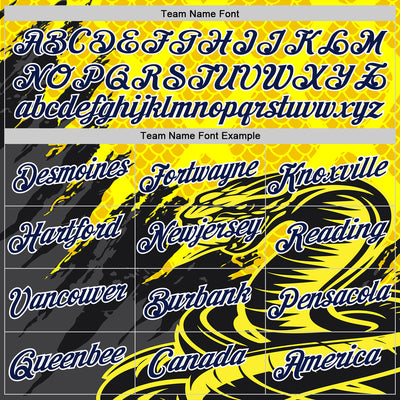 Custom Stitched Yellow Navy Black-White 3D Pattern Design Snake Skin Print Sportswear Pullover Sweatshirt Hoodie
