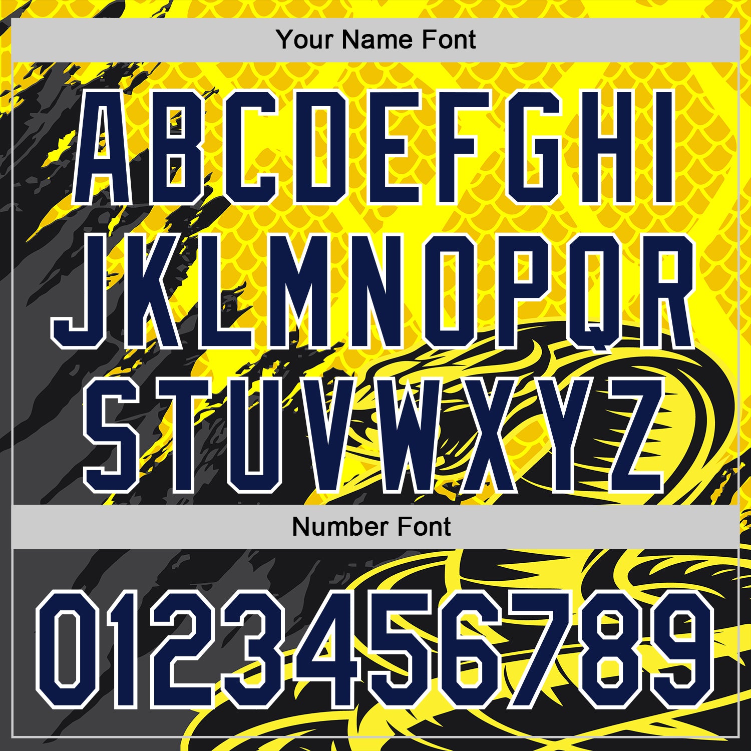 Custom Stitched Yellow Navy Black-White 3D Pattern Design Snake Skin Print Sportswear Pullover Sweatshirt Hoodie