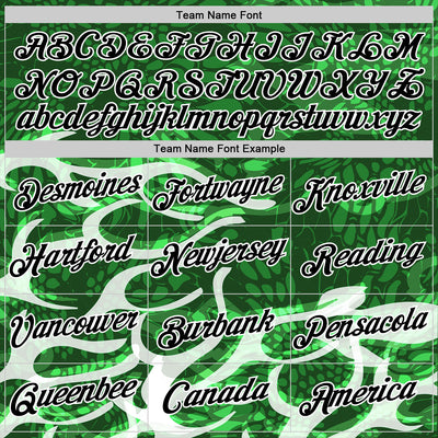 Custom Stitched Green Black-White 3D Pattern Design Snake Skin Print Sportswear Pullover Sweatshirt Hoodie