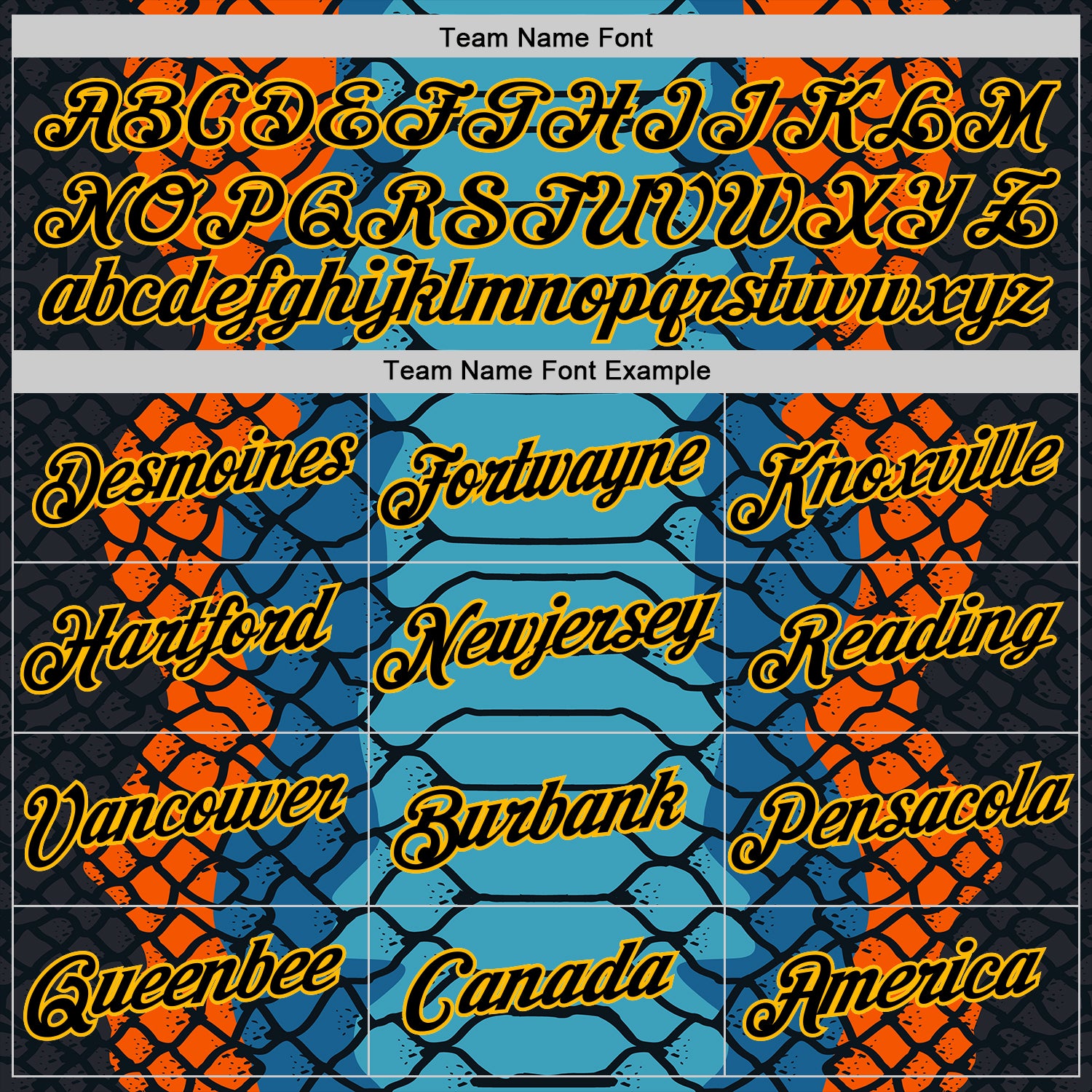 Custom Stitched Blue Black Orange-Yellow 3D Pattern Design Snake Skin Print Sportswear Pullover Sweatshirt Hoodie