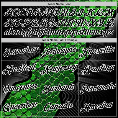 Custom Stitched Green Black-White 3D Pattern Design Snake Skin Print Sportswear Pullover Sweatshirt Hoodie