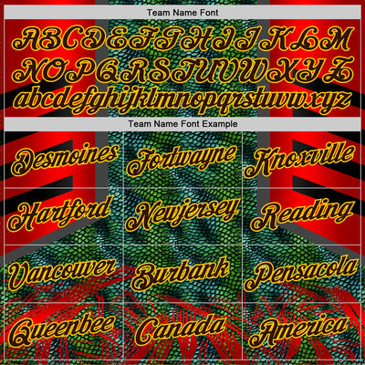 Custom Stitched Green Brown Red-Yellow 3D Pattern Design Snake Skin Print Sportswear Pullover Sweatshirt Hoodie