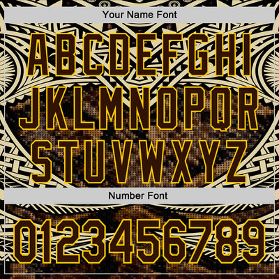 Custom Stitched Black Brown Cream-Yellow 3D Pattern Design Snake Skin Print Sportswear Pullover Sweatshirt Hoodie