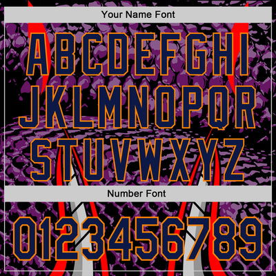 Custom Stitched Purple Navy Black Red Bay Orange-White 3D Pattern Design Snake Skin Print Sportswear Pullover Sweatshirt Hoodie