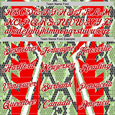 Custom Stitched Green Red Black-White 3D Pattern Design Snake Skin Print Sportswear Pullover Sweatshirt Hoodie